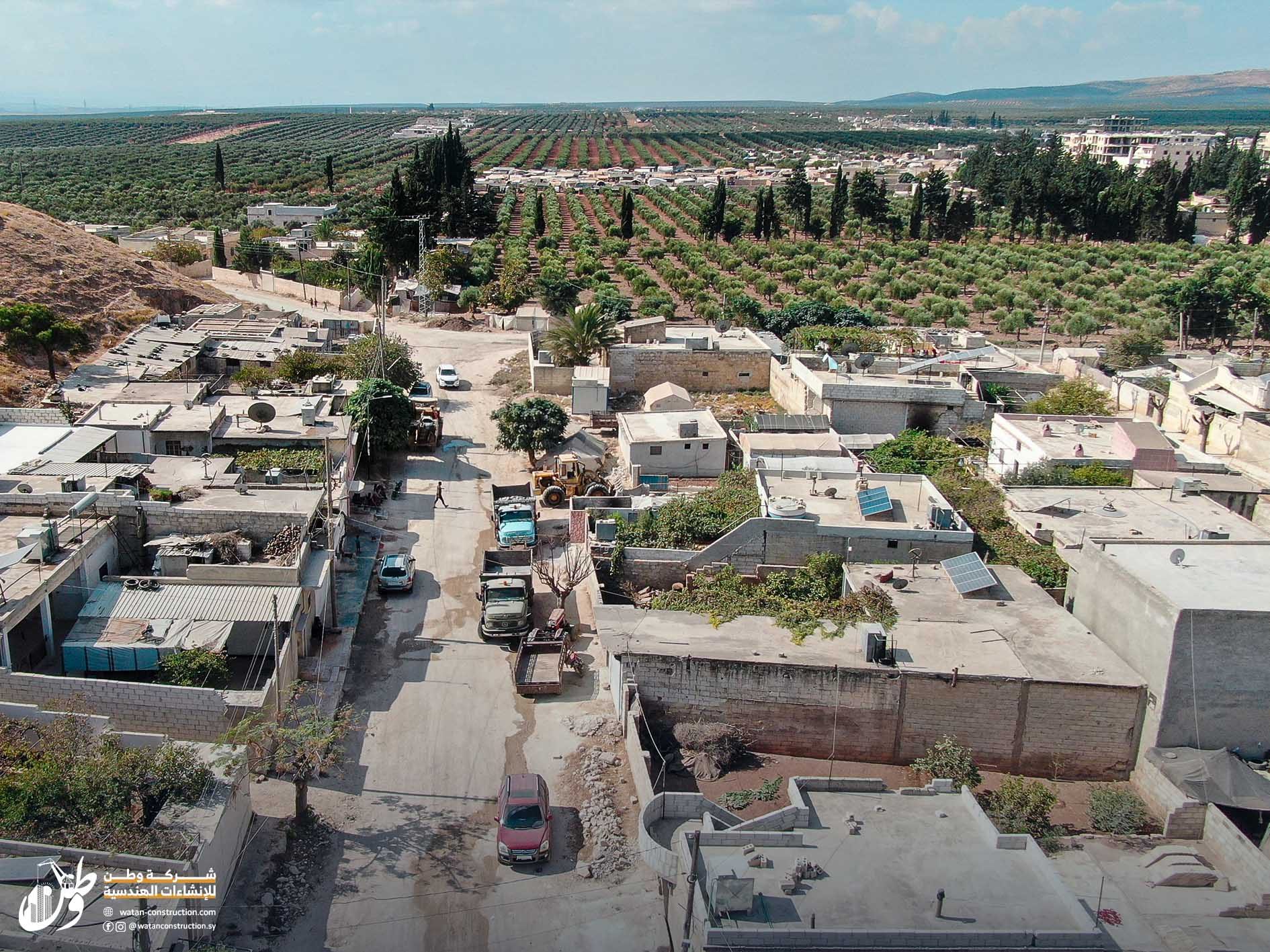 Aerial photos before the start of Watan Company's work on paving the Jandairis-Tal Salour road (1)