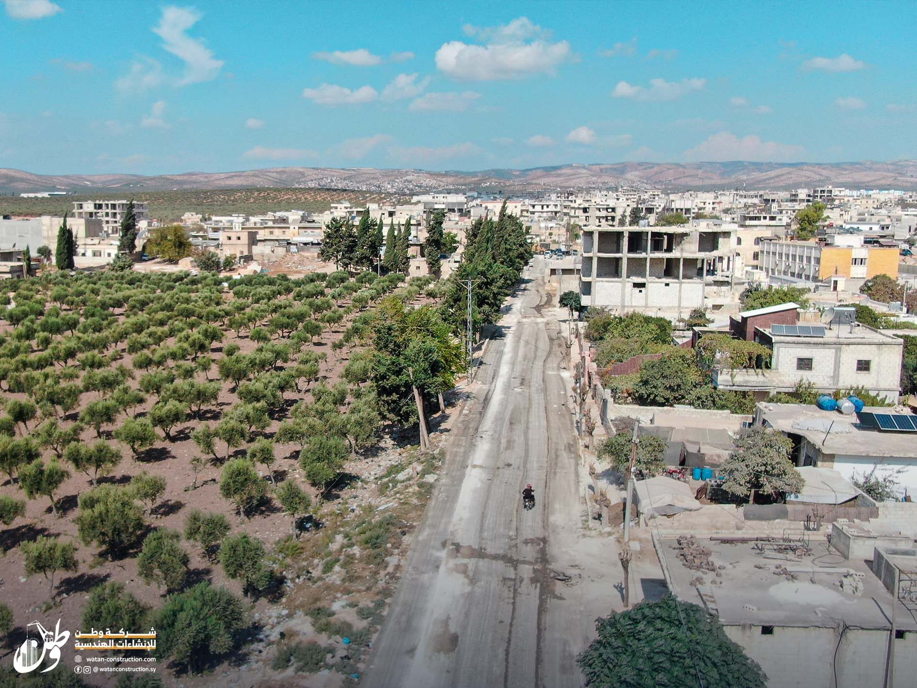 Aerial photos before the start of Watan Company's work on paving the Jandairis-Tal Salour road (3)