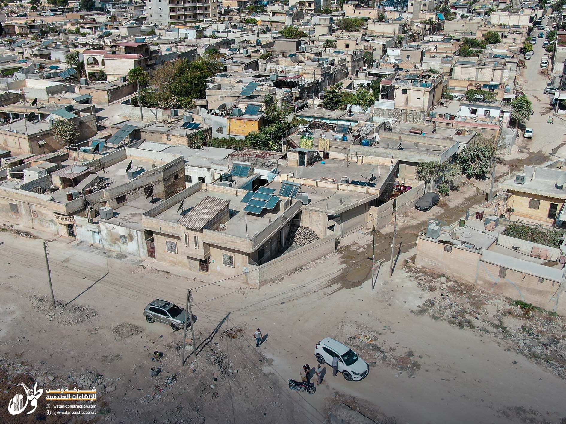 Aerial photos before the start of Watan Company's work on paving the Jandairis-Tal Salour road (4)