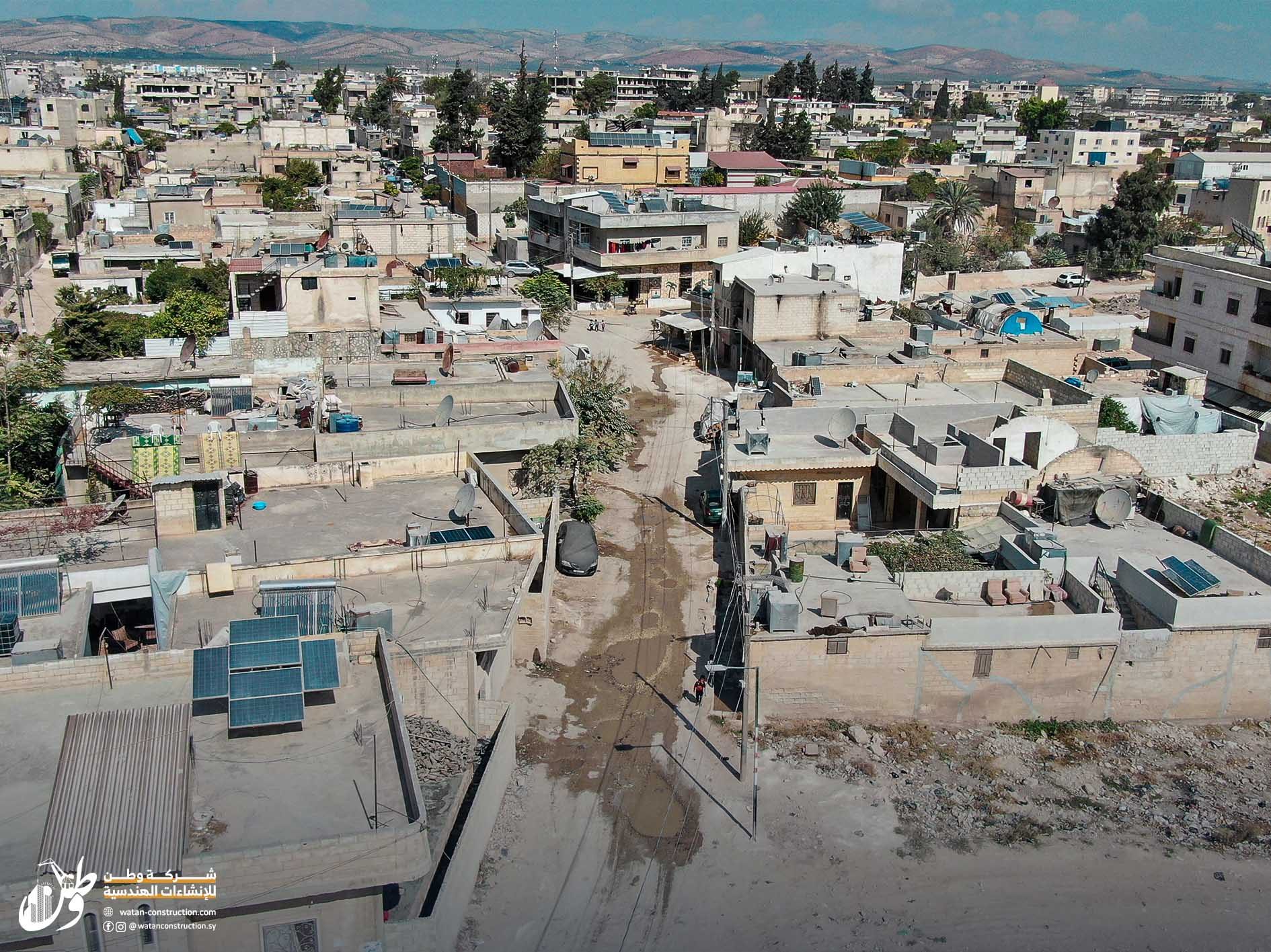 Aerial photos before the start of Watan Company's work on paving the Jandairis-Tal Salour road (5)