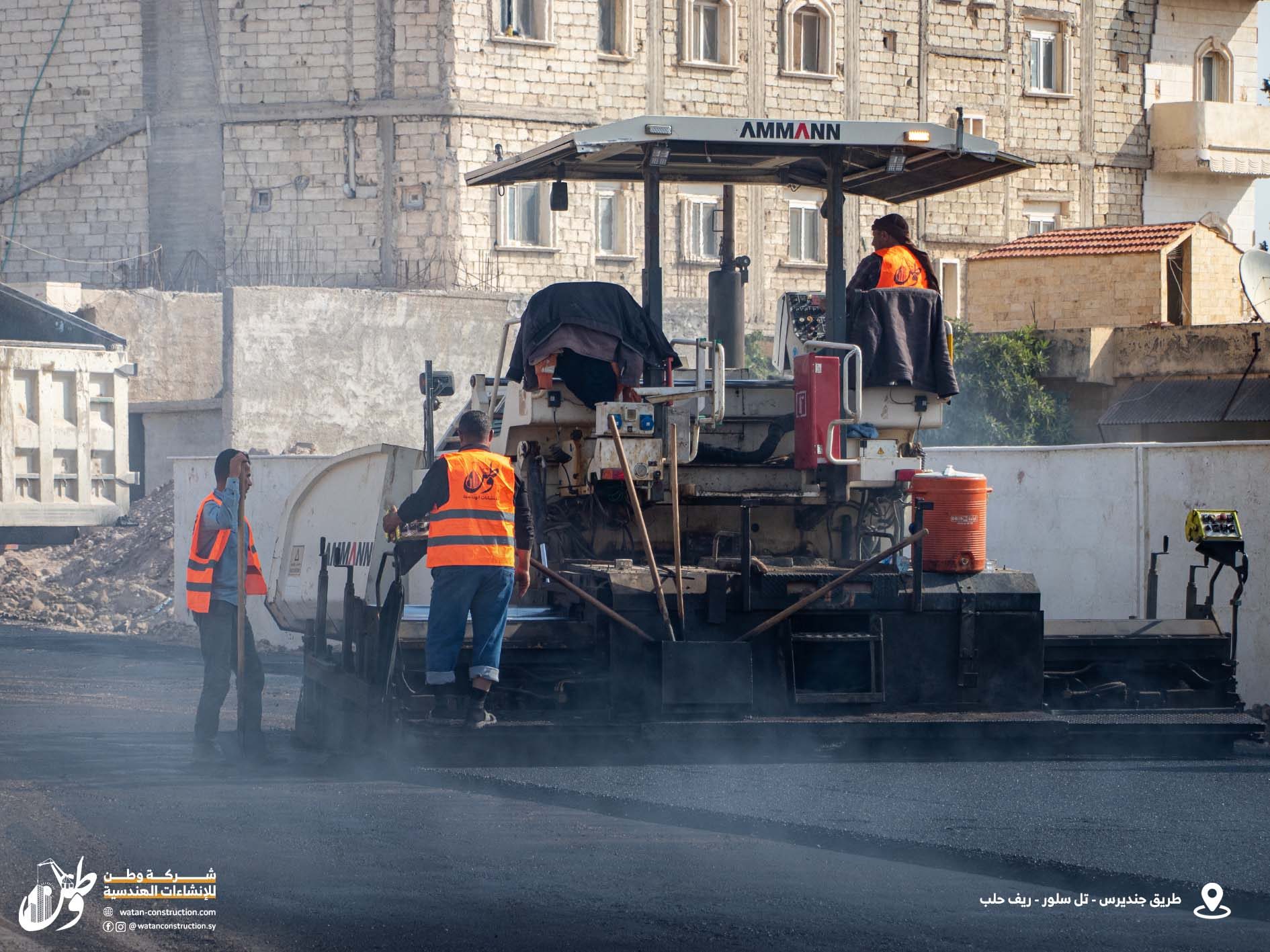 Asphalting of the Jenderes-Tel Salour road by Watan Company (13)