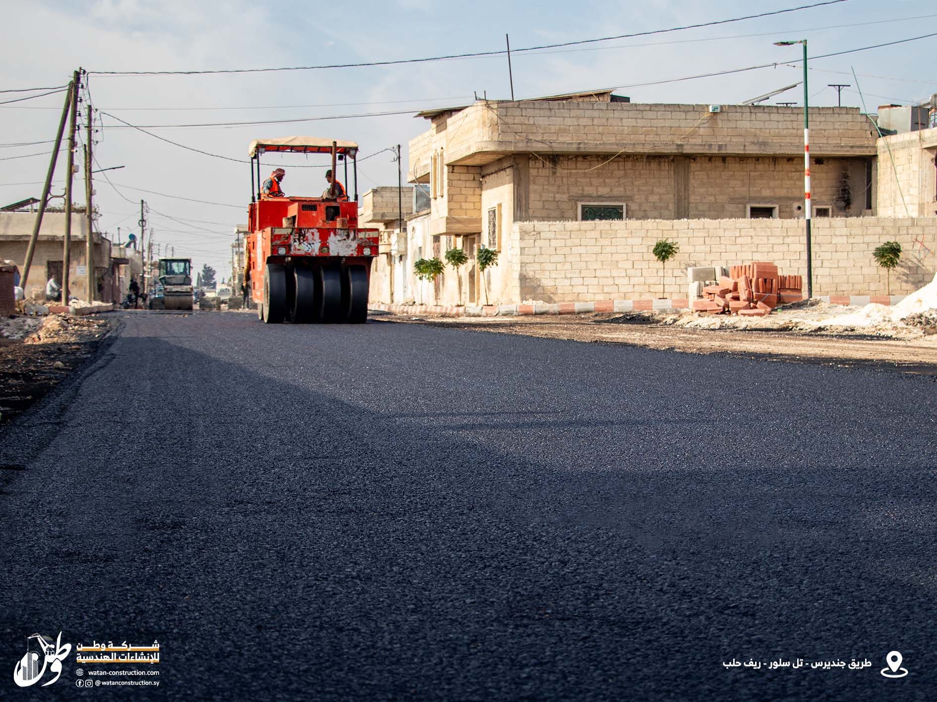 Asphalting of the Jenderes-Tel Salour road by Watan Company (14)