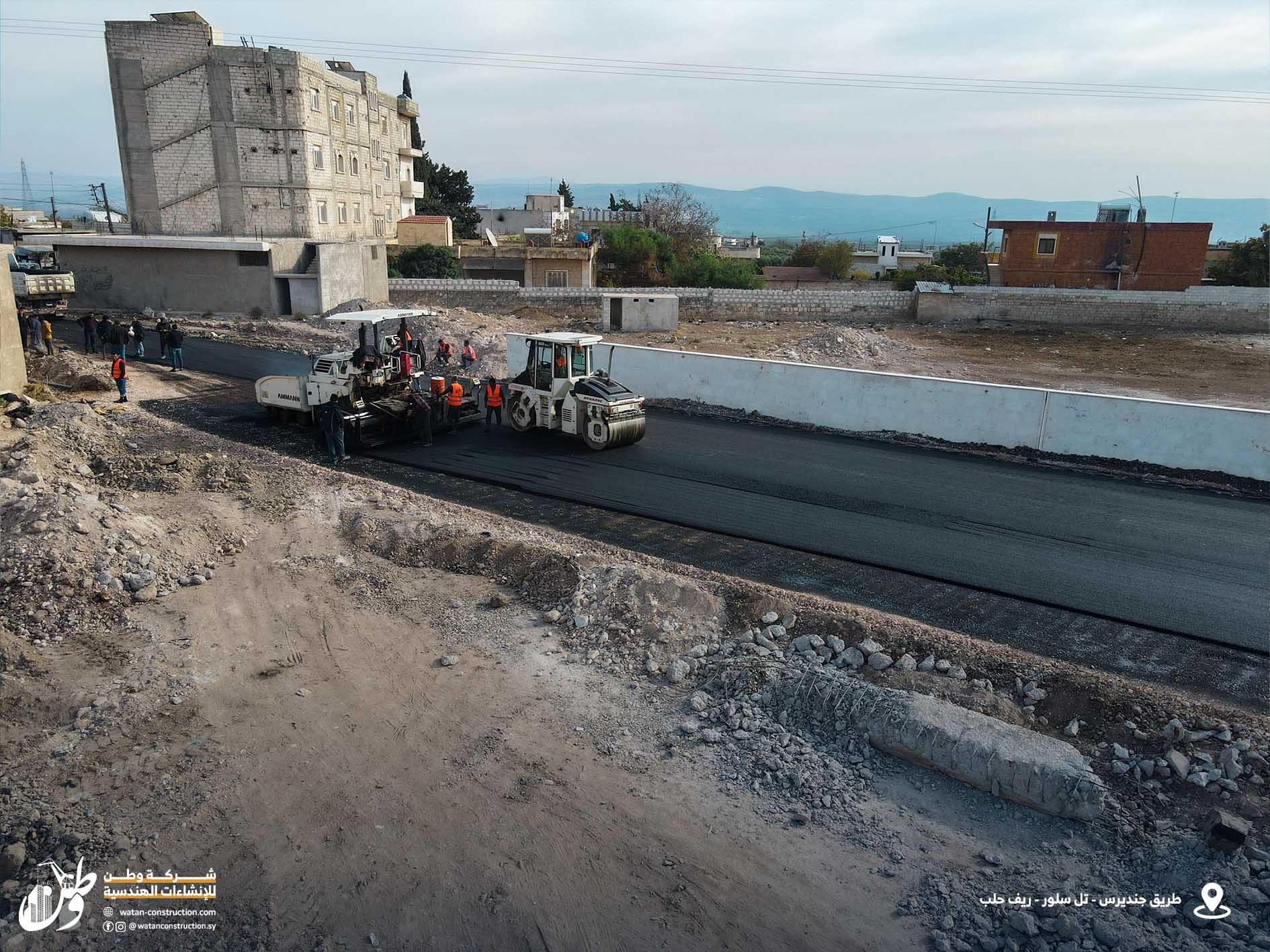 Asphalting of the Jenderes-Tel Salour road by Watan Company (4)