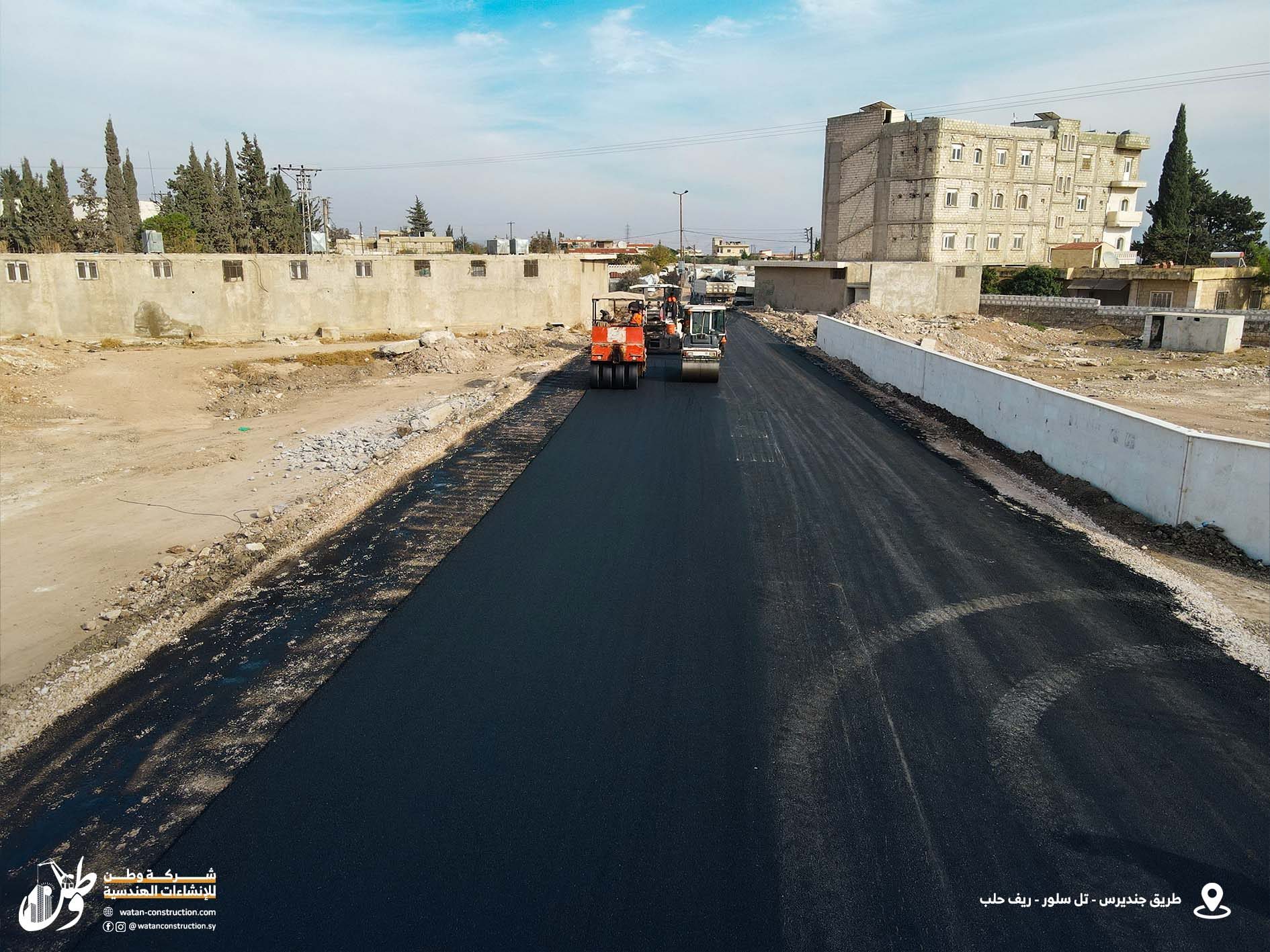 Asphalting of the Jenderes-Tel Salour road by Watan Company (5)