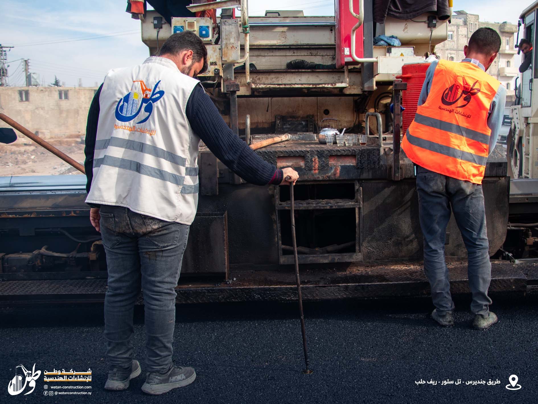 Asphalting of the Jenderes-Tel Salour road by Watan Company (9)