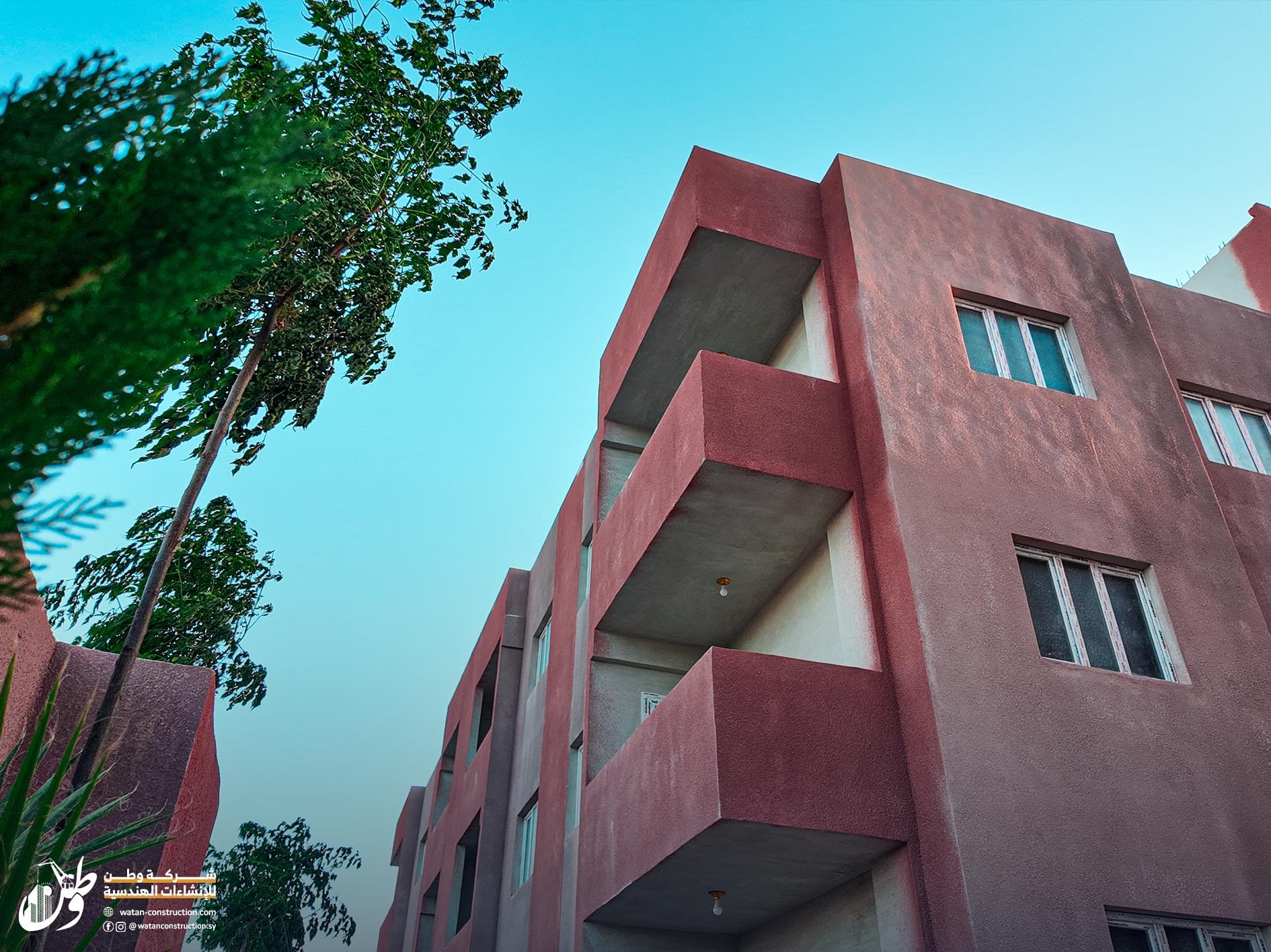 Distinctive photos of the multi-storey building construction project in the city of Jandairis, north of Aleppo, by Watan Engineering Construction Company (10)