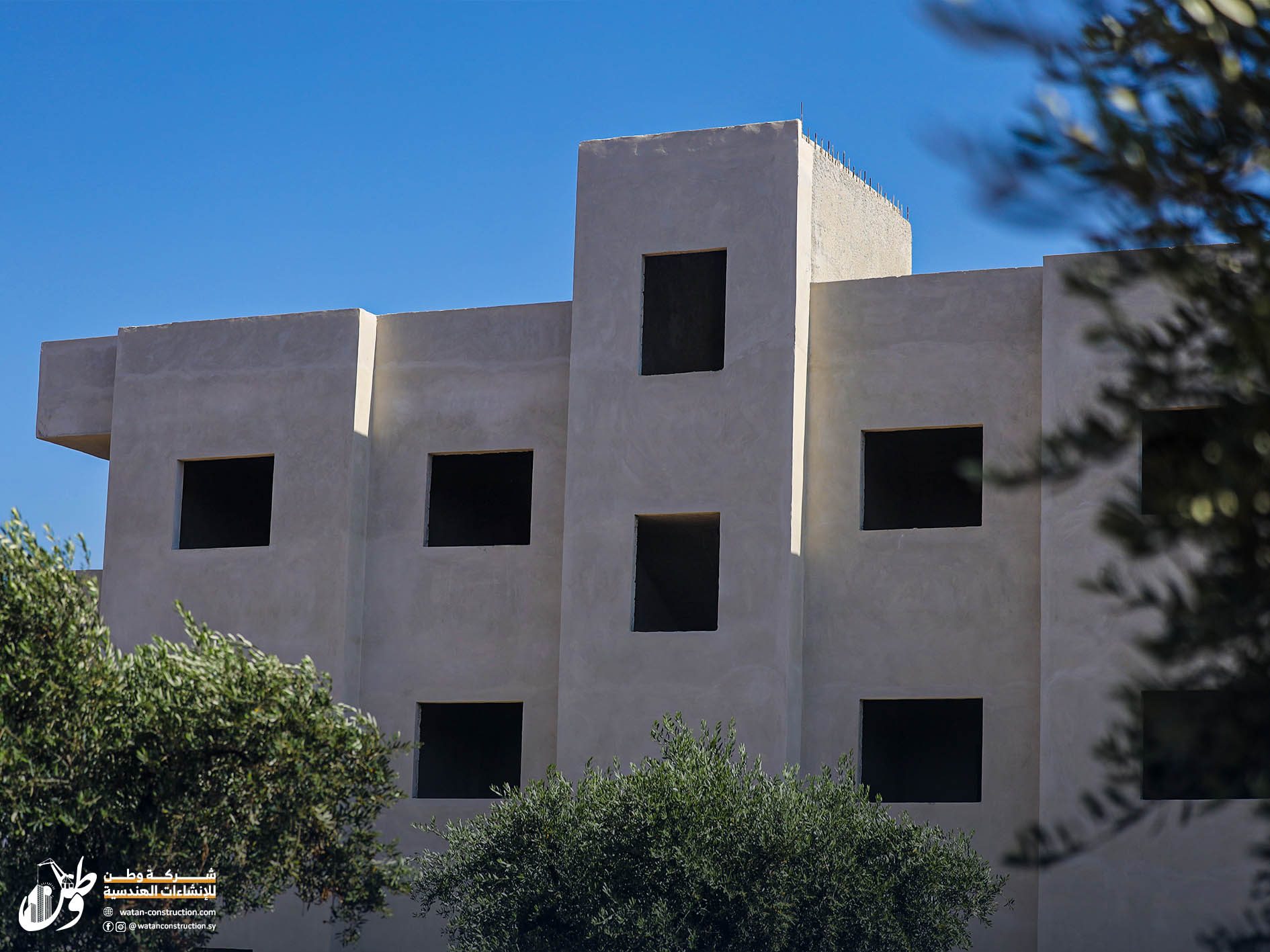 Featured photos before the completion of the project to construct two storey buildings in the city of Jenderes, north of Aleppo (1)2