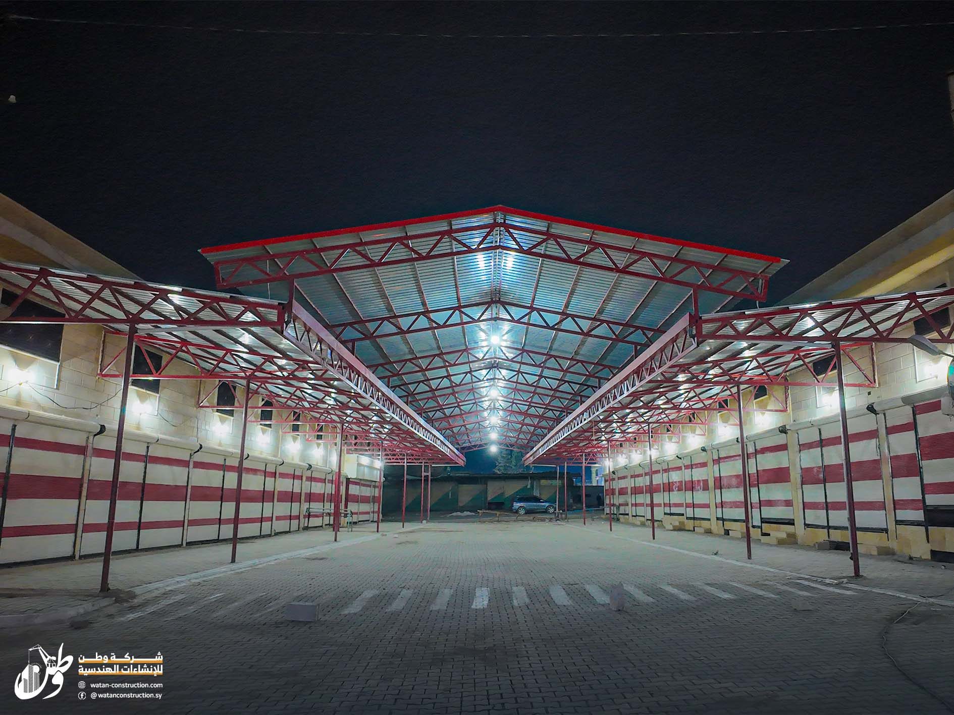 Night photos of the oil and grain market in Afrin1