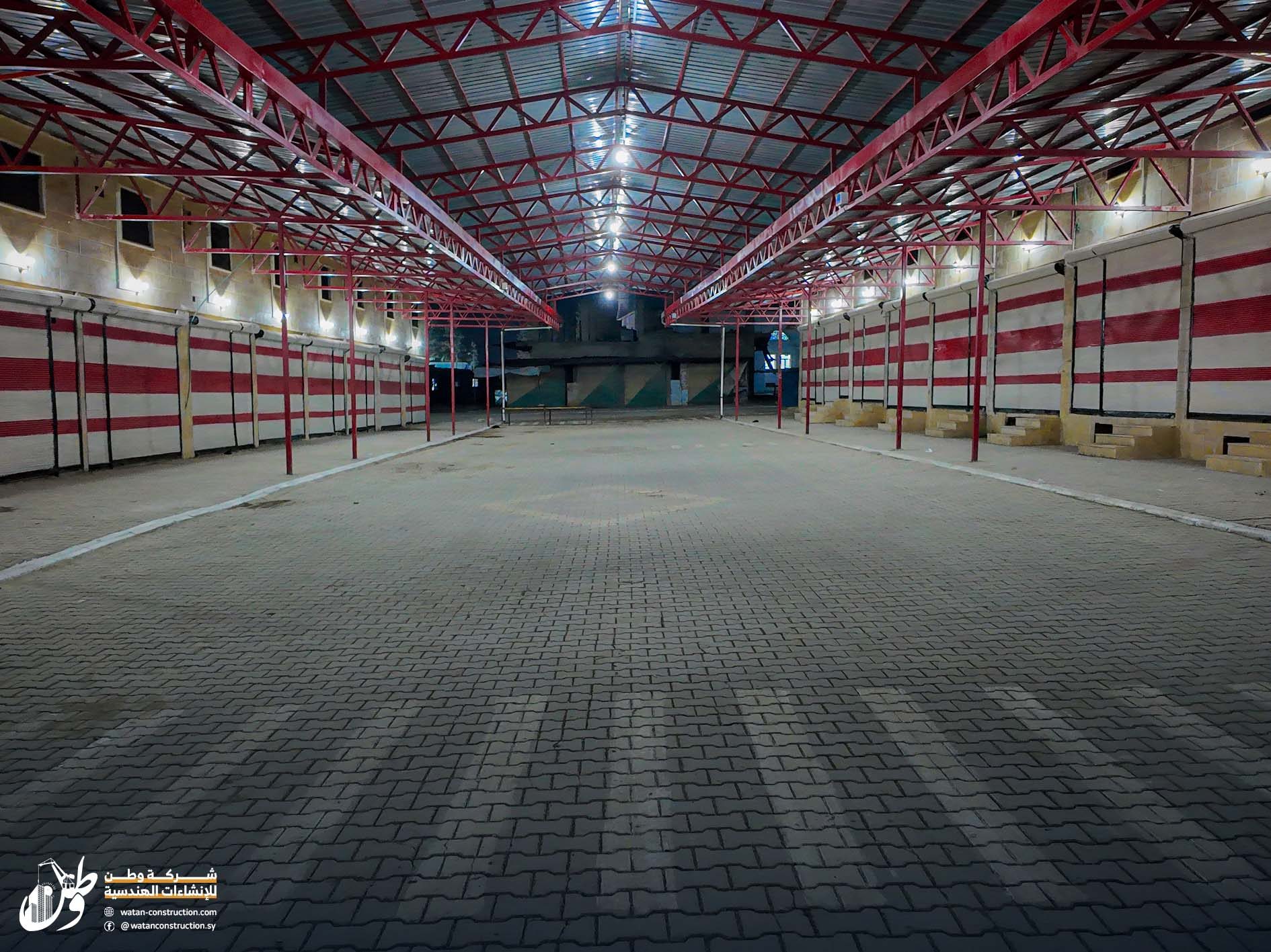 Night photos of the oil and grain market in Afrin2