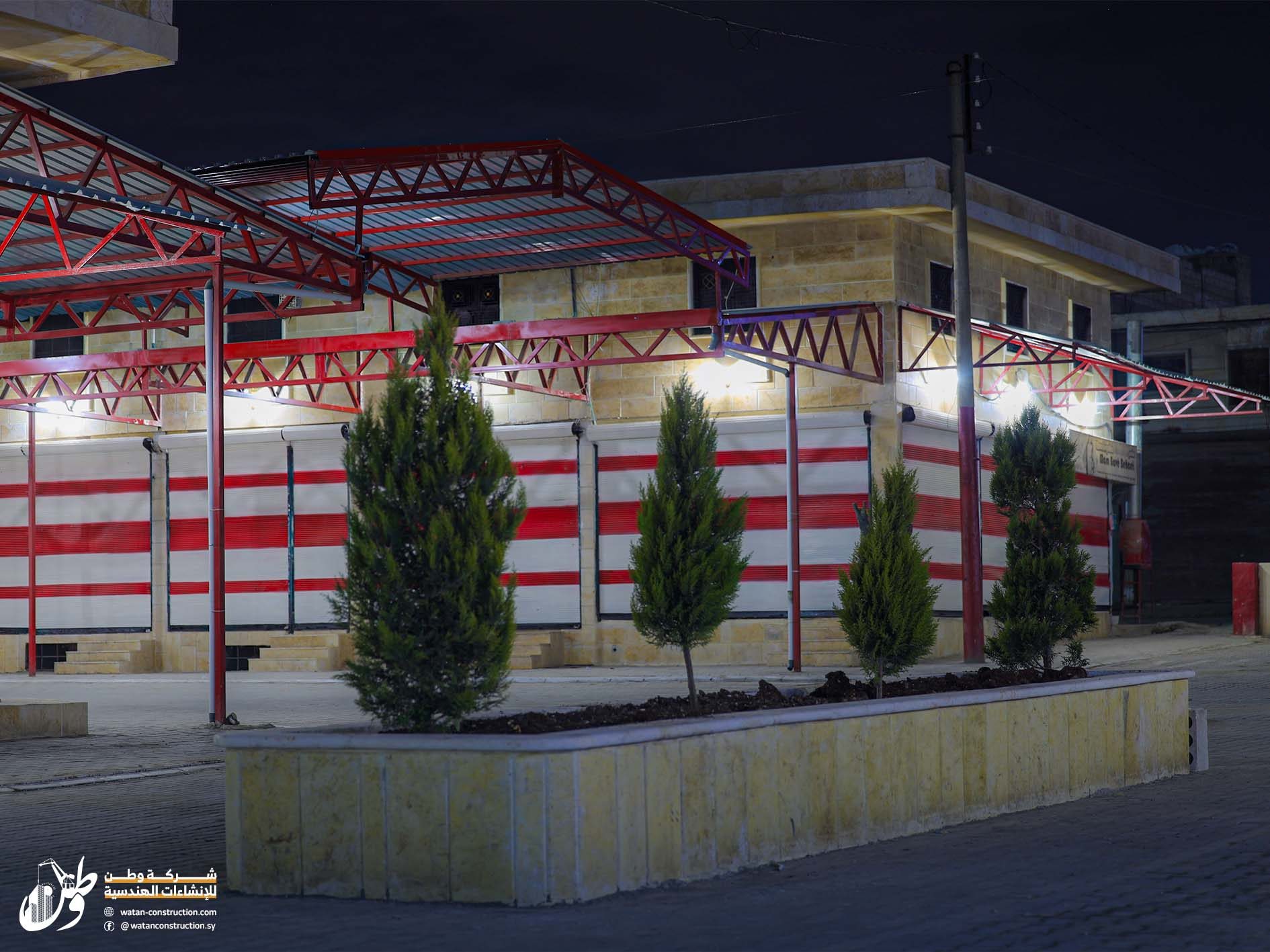 Night photos of the oil and grain market in Afrin5