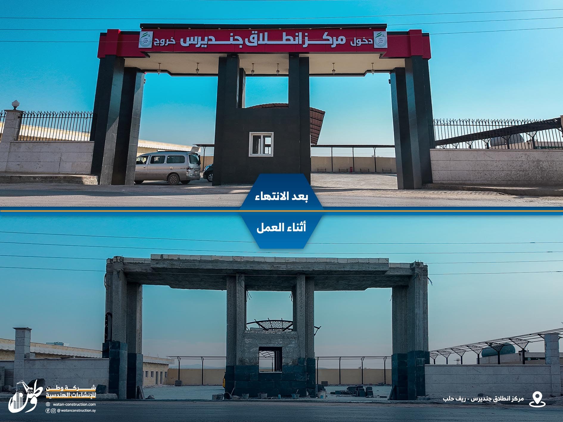 Photos during and after the implementation of the Jandairis Launch Center by Watan Company (1)