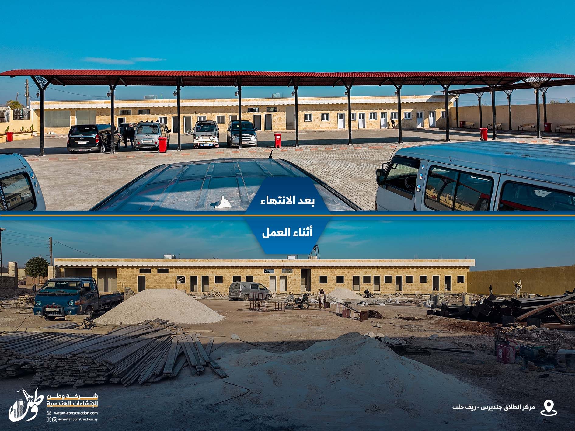 Photos during and after the implementation of the Jandairis Launch Center by Watan Company (2)