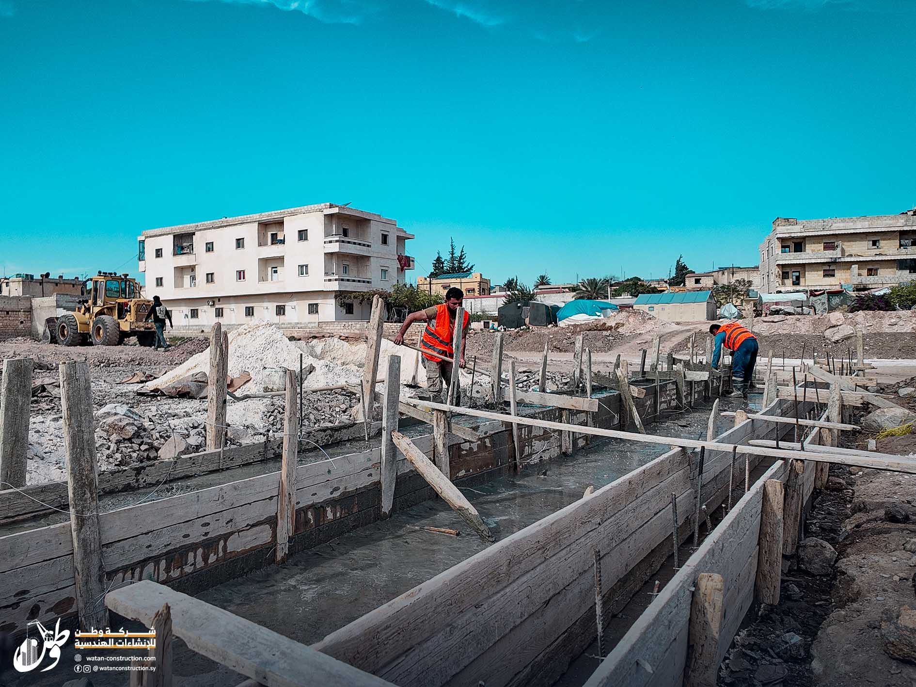 Watan Engineering Construction Company's work in paving the Jandairis-Tal Salour road (3)